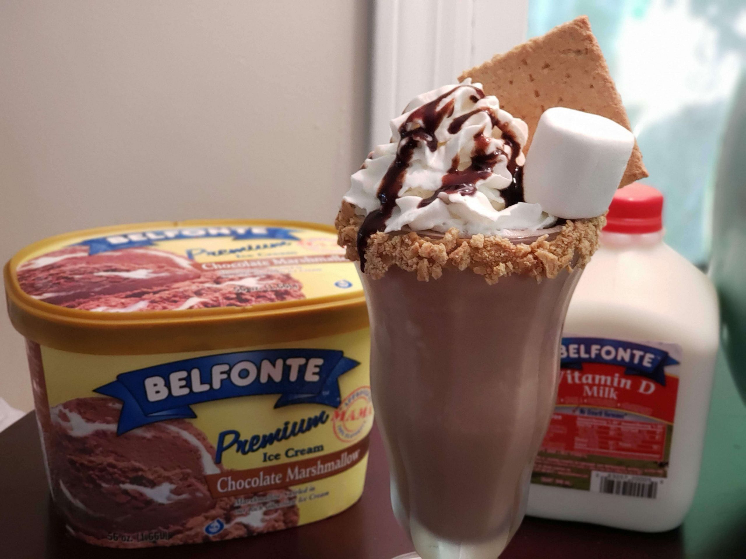 S’mores Milkshake with Chocolate Ice Cream