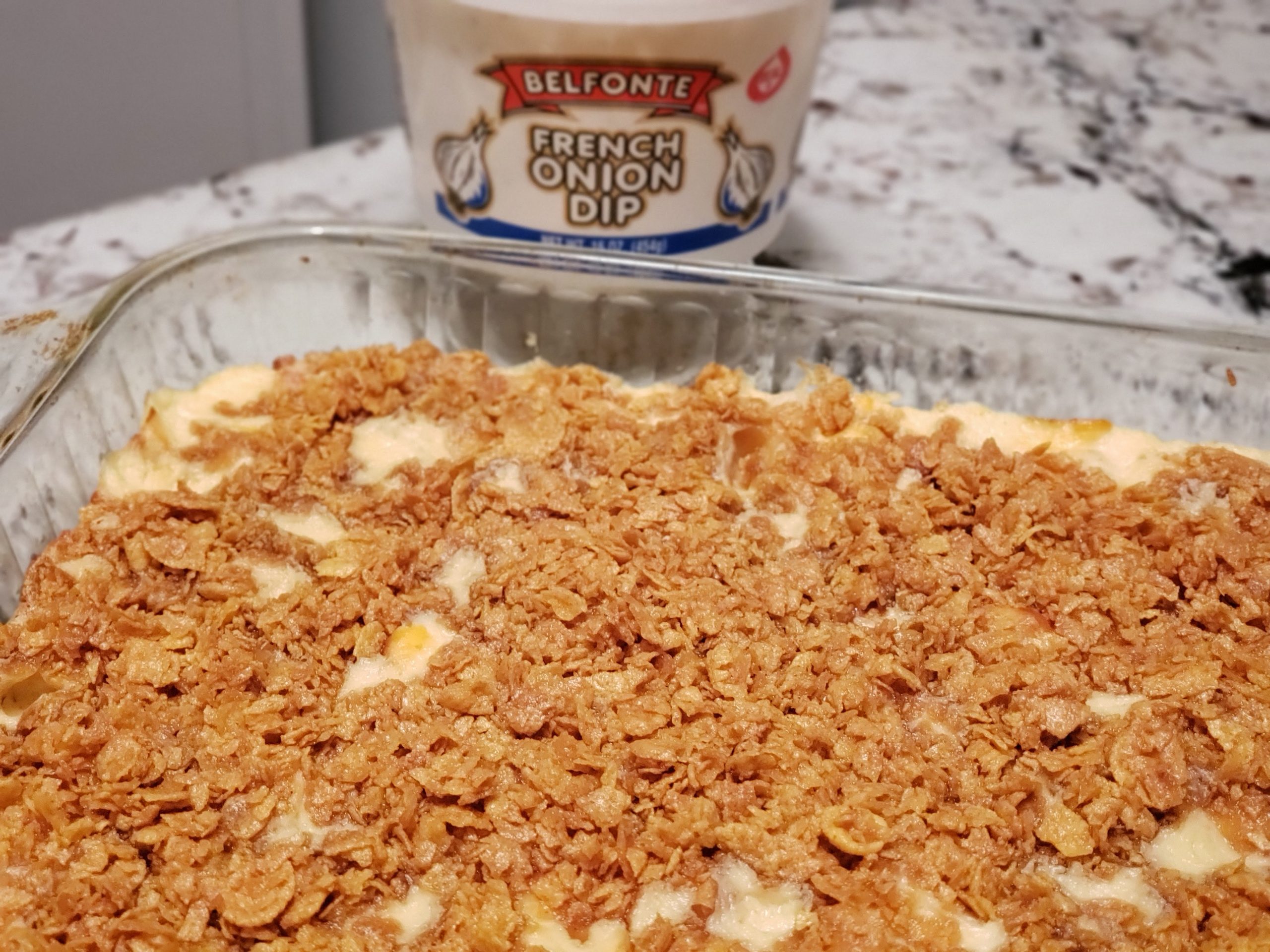 Hashbrown Casserole with French Onion Dip