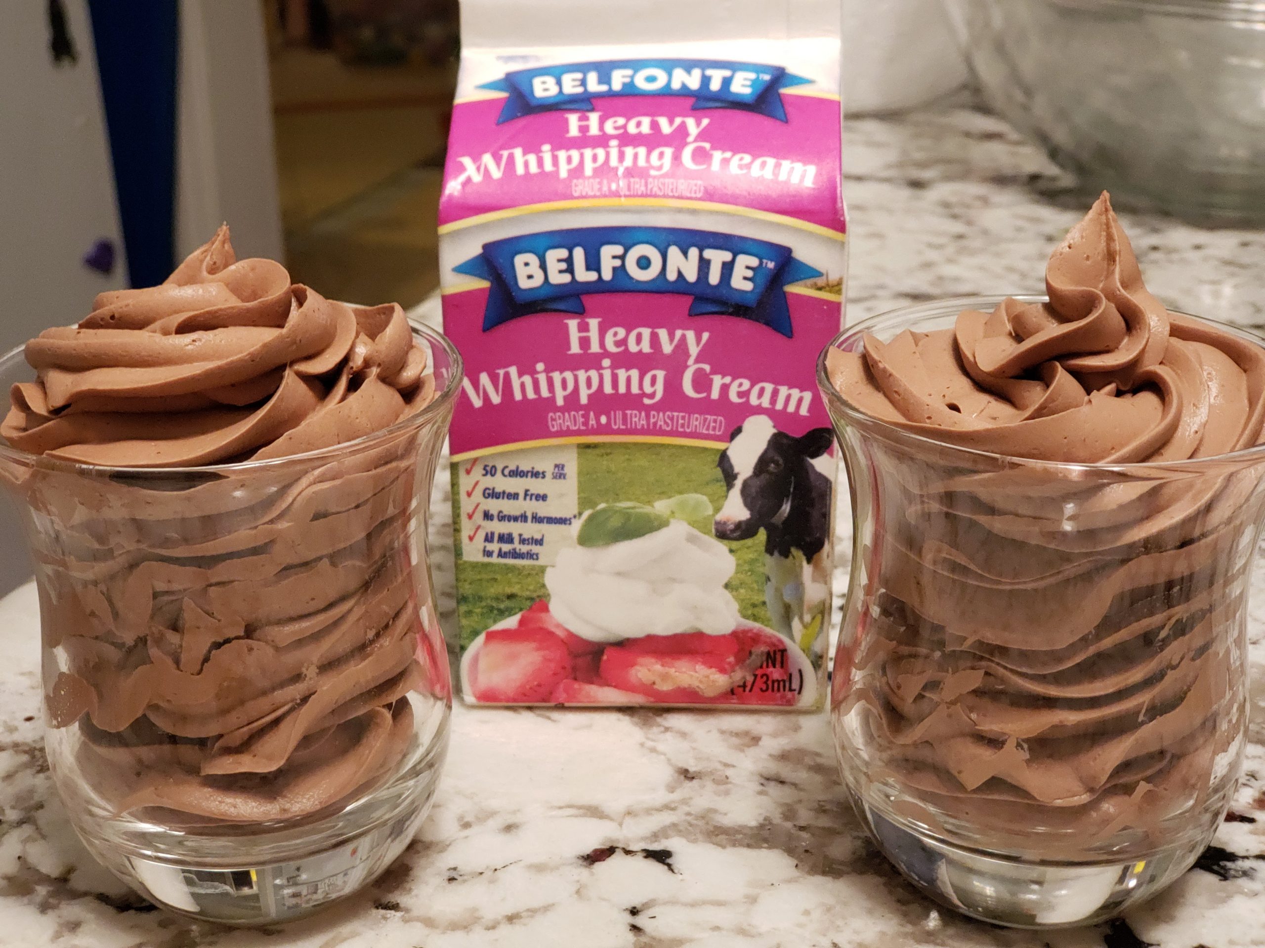 Creamy Chocolate Mousse with Heavy Whipping Cream