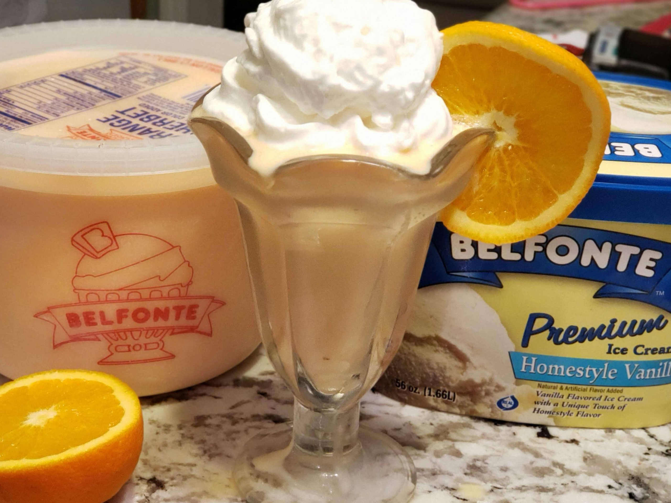 Orange Dream Milkshake with Orange Sherbet