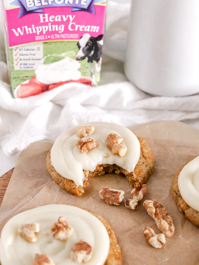 Carrot Cake Cookies with Cream Cheese Frosting