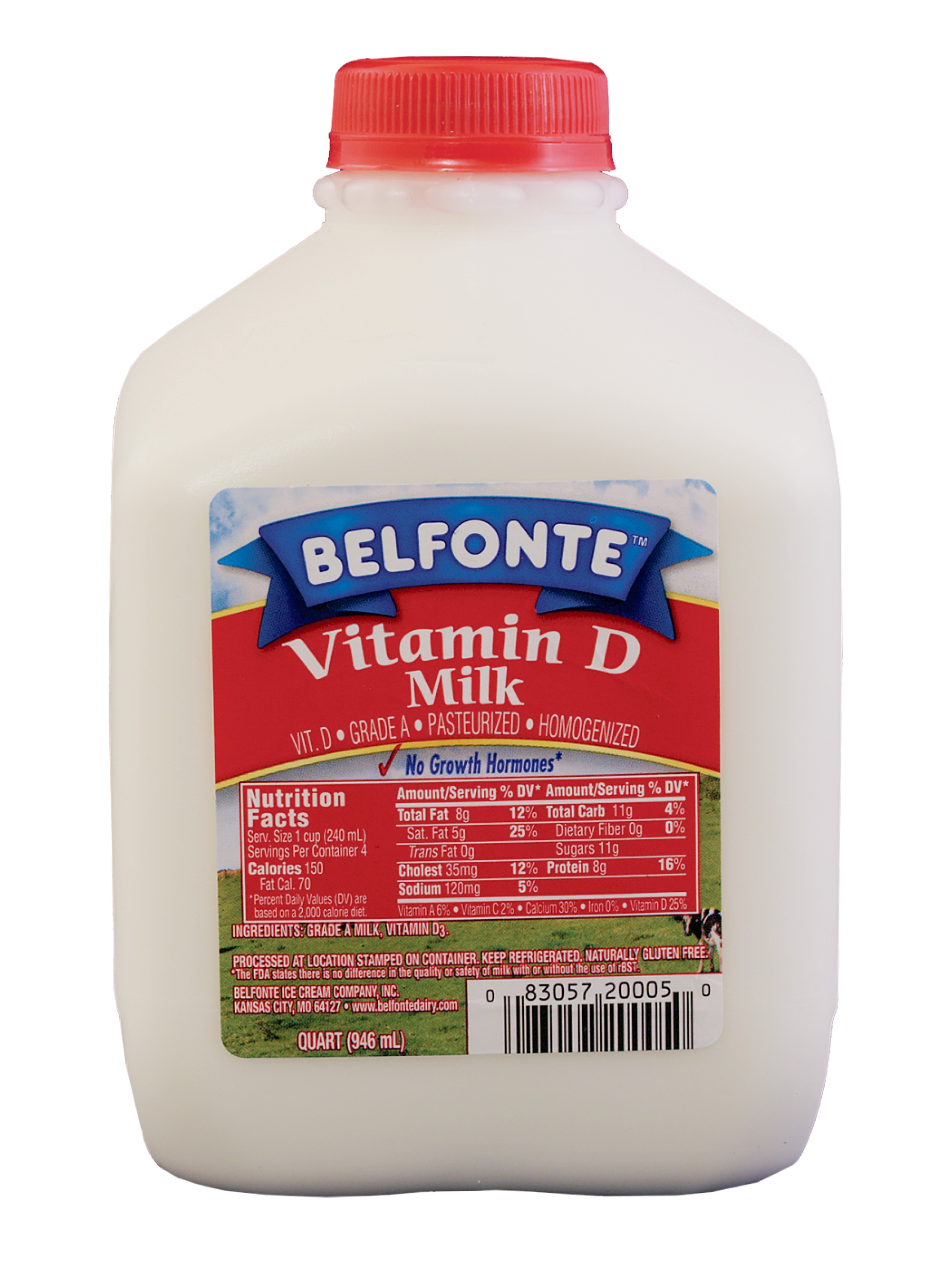 Belfonte Dairy Vitamin D Milk quart